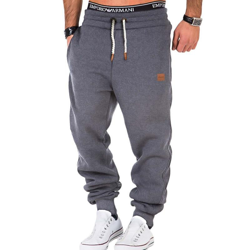 Men's Solid Color Long Sports Fitness Pants 47400899X