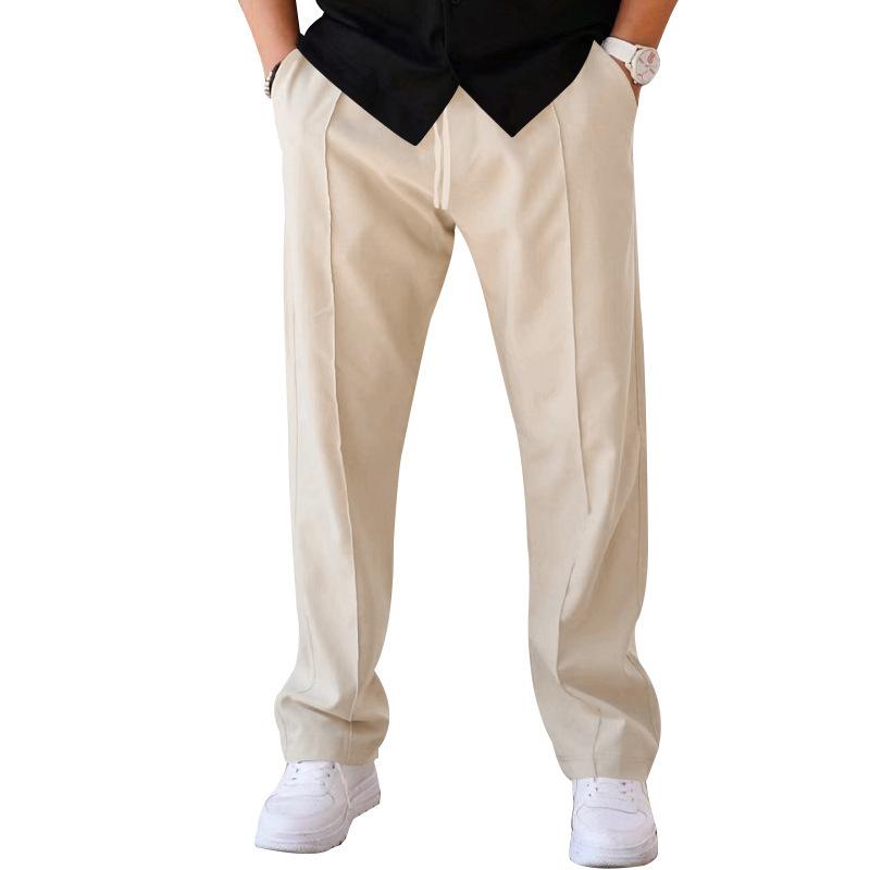 Men's Casual Loose Straight Elastic Waist Pants 37177029M