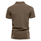 Men's Solid Color Short-sleeved Bottoming POLO Shirt 20127919X