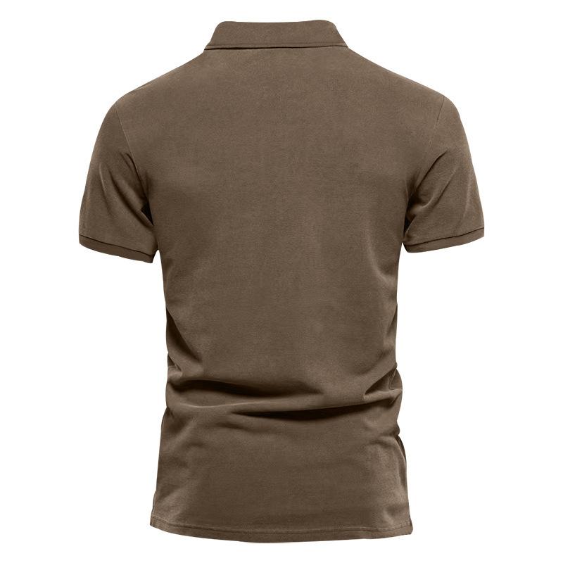 Men's Solid Color Short-sleeved Bottoming POLO Shirt 20127919X