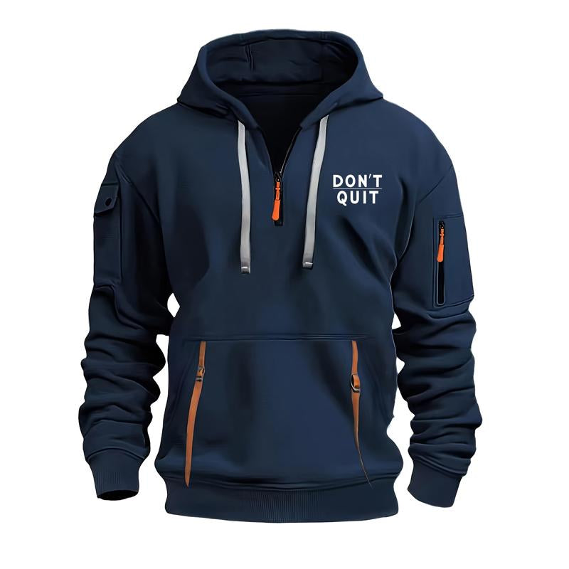 Men's Sports Casual Hooded Pullover Zip-up Sweatshirt 45170711X