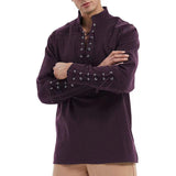 Men's Vintage Lace-Up Polo Shirt 18155999U