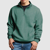 Men's Casual Solid Color Stand Collar Zipper Sweatshirt 81192521Y