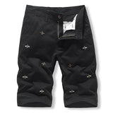 Men's Casual Cotton Bee Embroidered Cargo Shorts 55142002M