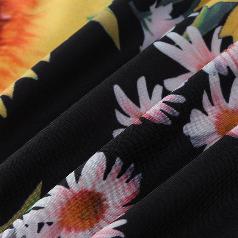 Men's Floral Print Lapel Casual Long Sleeve Shirt 67558105X