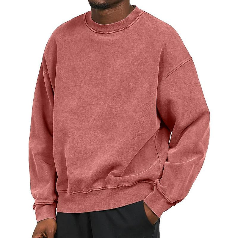 Men's Thick Round Neck Loose Sweatshirt 17804731U