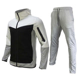 Men's Classic Casual Sportswear Hooded Cardigan Sports Elastic Waist Pants Set 50000392K