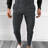 Men's Solid Color Casual Suit Pants 44716602X