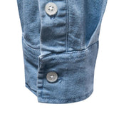 Men's Solid Denim Long-sleeved Shirt 49738739X