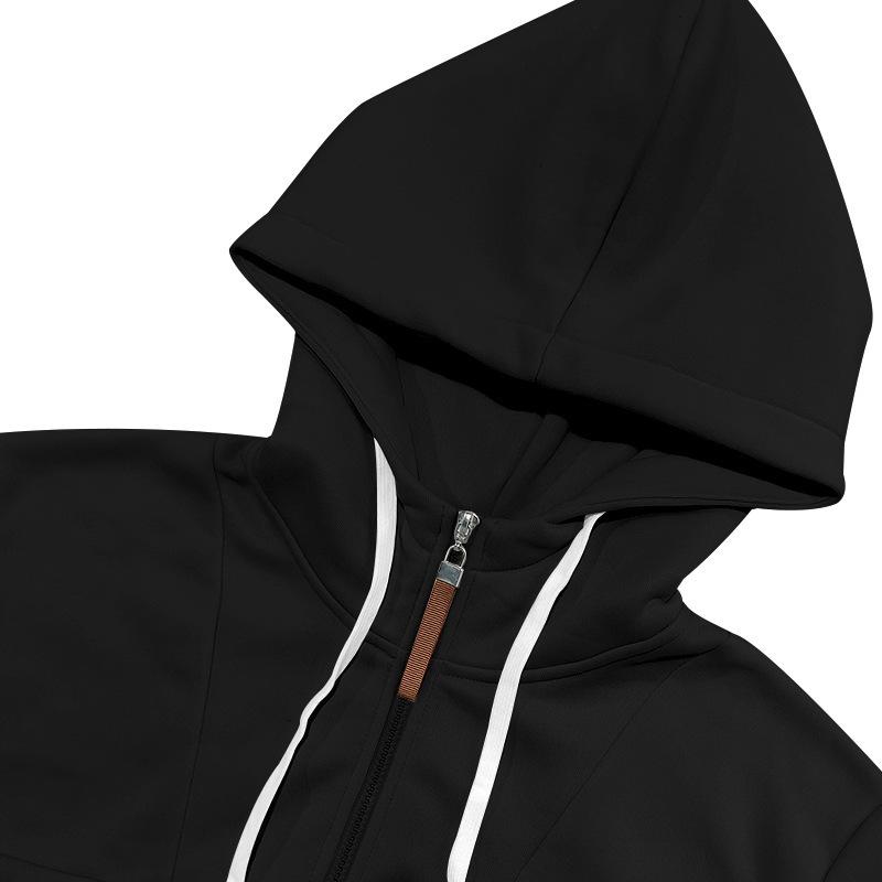 Men's Solid Color Half-zip Hoodie 18612415X