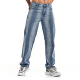 Men's Fashion Washed Slim Straight Jeans 37358060M