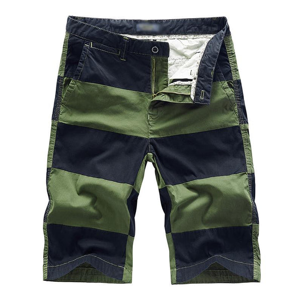 Men's Casual Color Contrast Stitching Cotton Cargo Shorts 55793920M