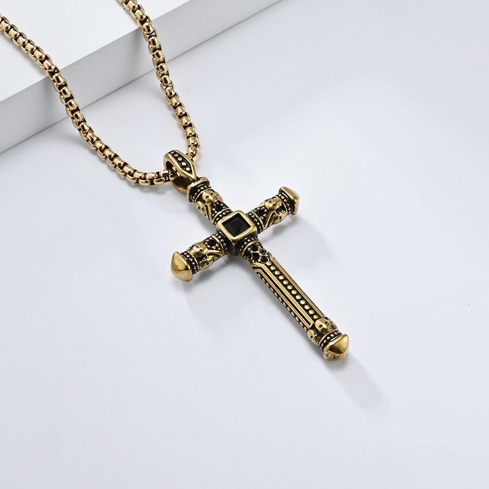 Collier croix rétro décontracté 48827160TO