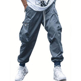 Men's Casual Solid Color Multi-Pocket Cargo Pants 55613502Y