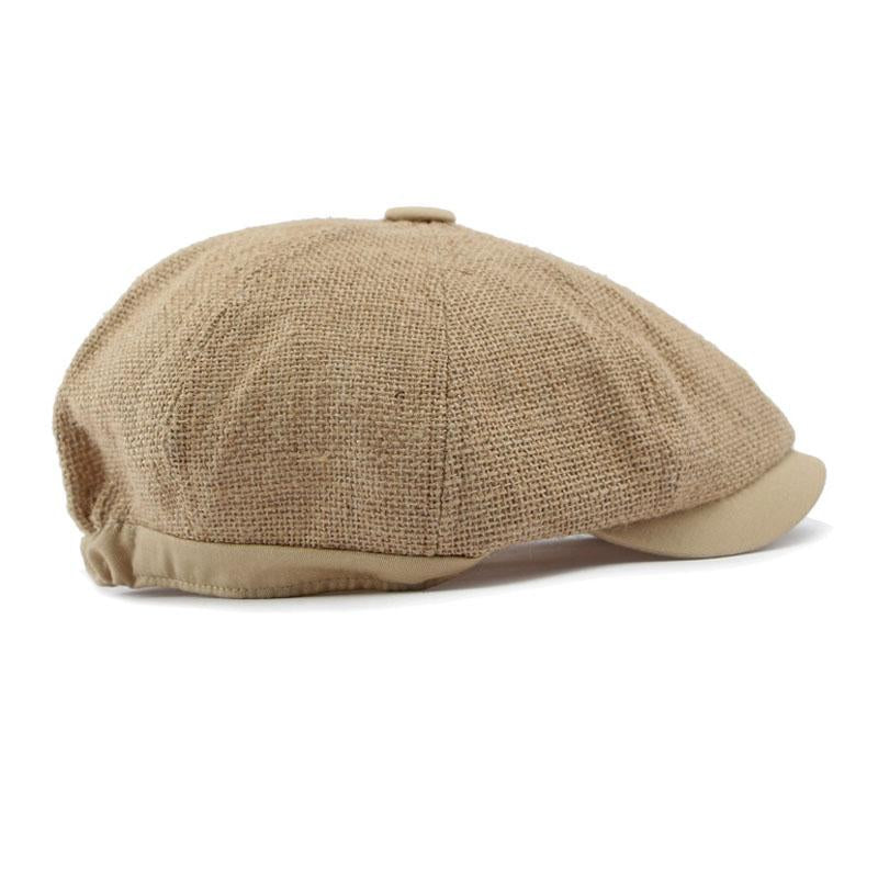 Men's Casual Linen Breathable Hollow Mesh Beret 59228075M