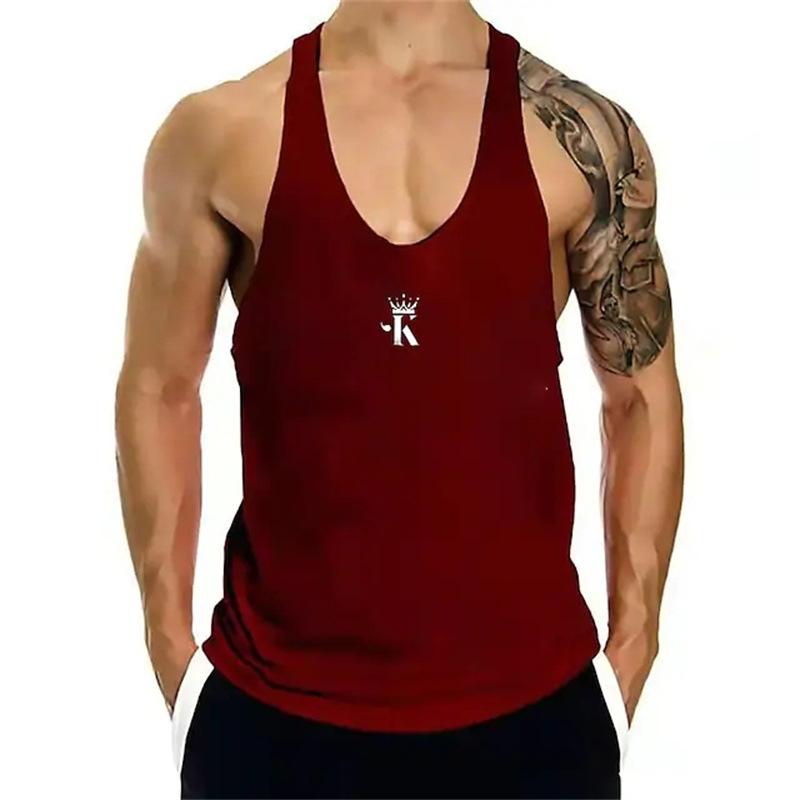Men's Sports Casual Letter Print Tank Top 10364123Y