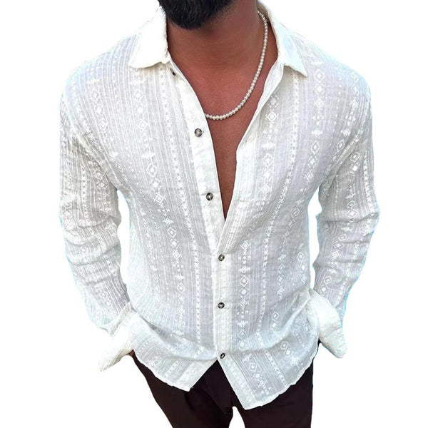 Men's Casual Ethnic Style Sexy Long Sleeve Shirt 20392640TO