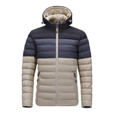 Men's Casual Contrast Color Patchwork Hooded Warm Zipper Padded Jacket 23417716M