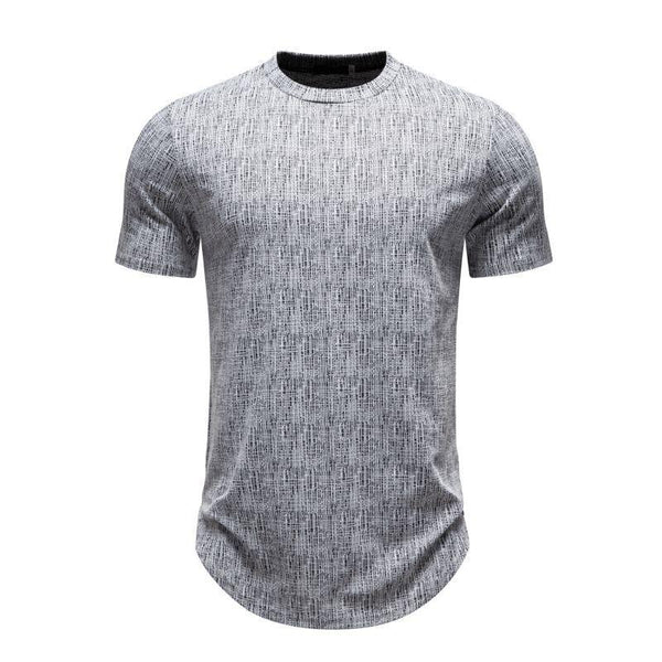 Men's Casual Bark Textured Round Neck Short Sleeve T-Shirt 27585827X