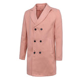 Men's Solid Color Double Breasted Trench Coat 18880985X