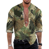 Men's Casual Camo Long Sleeve Shirt 20290073TO