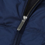 Men's Solid Color Patchwork Zipper Stand Collar Quilted Jacket 02554993Y