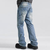Men's Casual Cleanfit Washed Logging Cargo Jeans 48860177Y