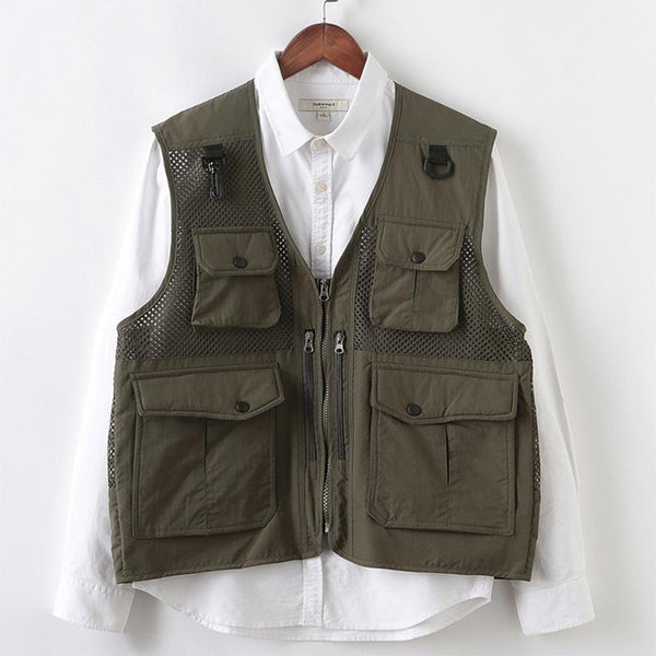 Men's Outdoor Breathable Mesh Multi-Pocket Vest 36702930Y