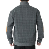 Men's Casual Colorblock Waffle Lapel Long Sleeve Sweatshirt 85202423Y