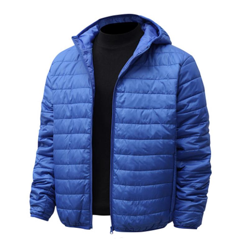 Giacca corta in cotone con cappuccio casual tinta unita da uomo 22653239X