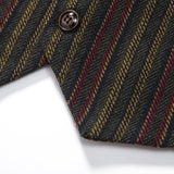 Men's Vintage V-Neck Single-Breasted Suit Vest (Shirt and Tie Excluded) 92325092M