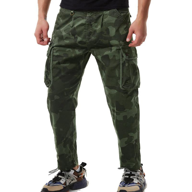 Men's Casual Outdoor Multi-Pocket Camouflage Cargo Pants 85370744M