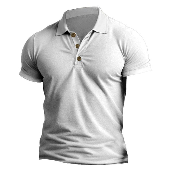 Men's Golf Solid Color Short Sleeve POLO Shirt 02744629X