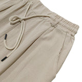 Men's Casual Solid Color Cotton Linen Loose Pants 19682760M