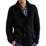 Men's Sweater Cardigan Solid Color Lapel Jacket 22048936X