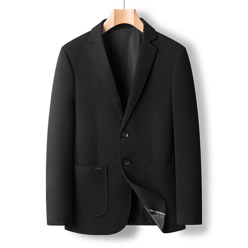 Men's Solid Color Waffle Button Blazer 91991905X