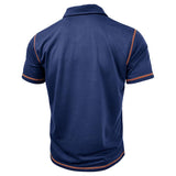Men's Casual Color Block Button Collar Short Sleeve POLO Shirt 48229935Y