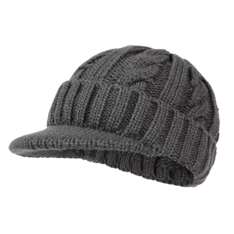 Gorro de punto con ala corta trenzada estilo retro para hombre 59628380TO