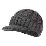 Men's Retro Twisted Short Brim Knitted Hat 59628380TO