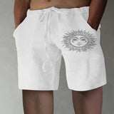 Men's Casual Printed Drawstring Loose Shorts 47967519M