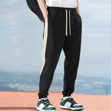 Men's Casual Side Color Block Elastic Waist Loose Sweatpants 04389647X