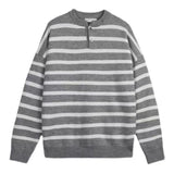 Men's Striped Button Crew Neck Sweater 59900506X