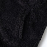 Men's Pure Black Plush Warm Jacket 22363945U