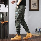 Men's Camo Washed Cotton Multi-pocket Cargo Pants 47568218Z