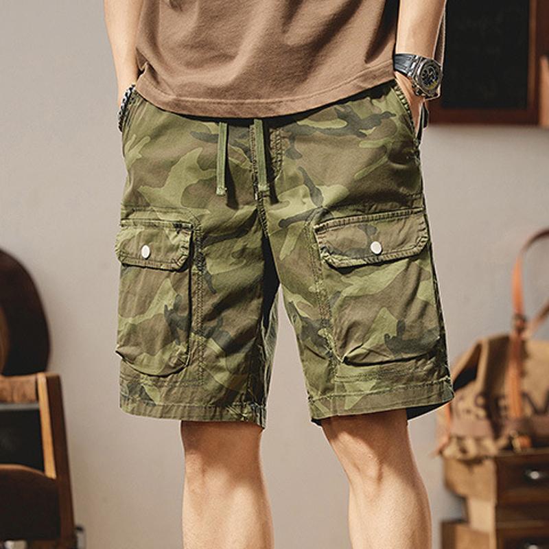 Men's Multi-Pocket Camo Cargo Shorts 93218166Y