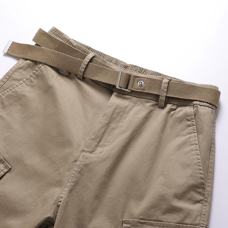 Men's Casual Outdoor Cotton Multi-Pocket Slim Fit Workwear Pants (Belt Excluded) 27896324M