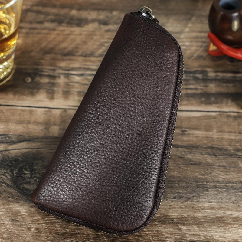 Men's Multifunctional Portable Tobacco Leather Storage Bag 22771506K