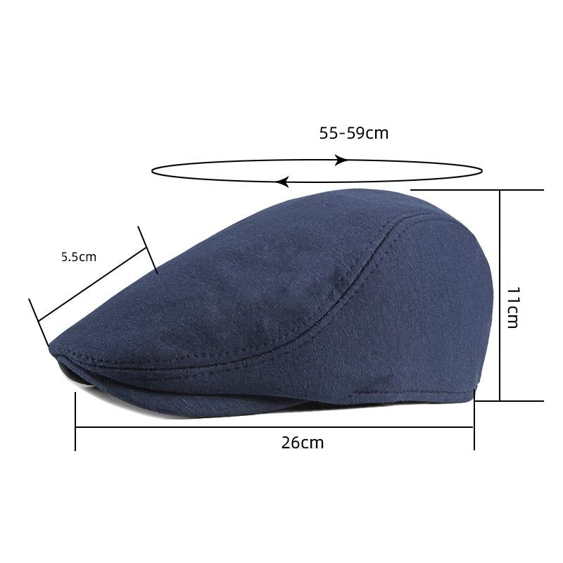 Men's Casual Solid Color Cotton Blend Beret 82609230M