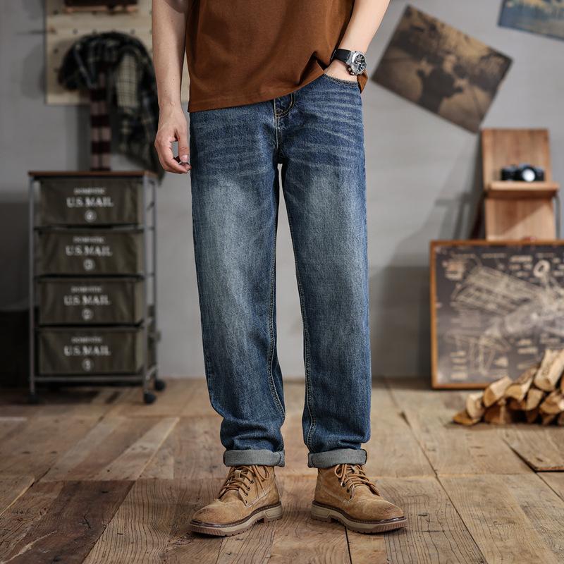 Men's Retro Distressed Loose Casual Jeans 41309397X