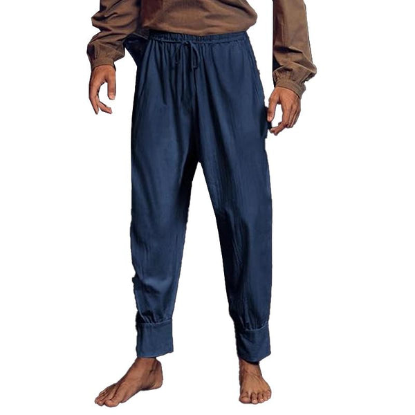 Men's Casual Solid Color Elastic Corsair Pants 07778948X